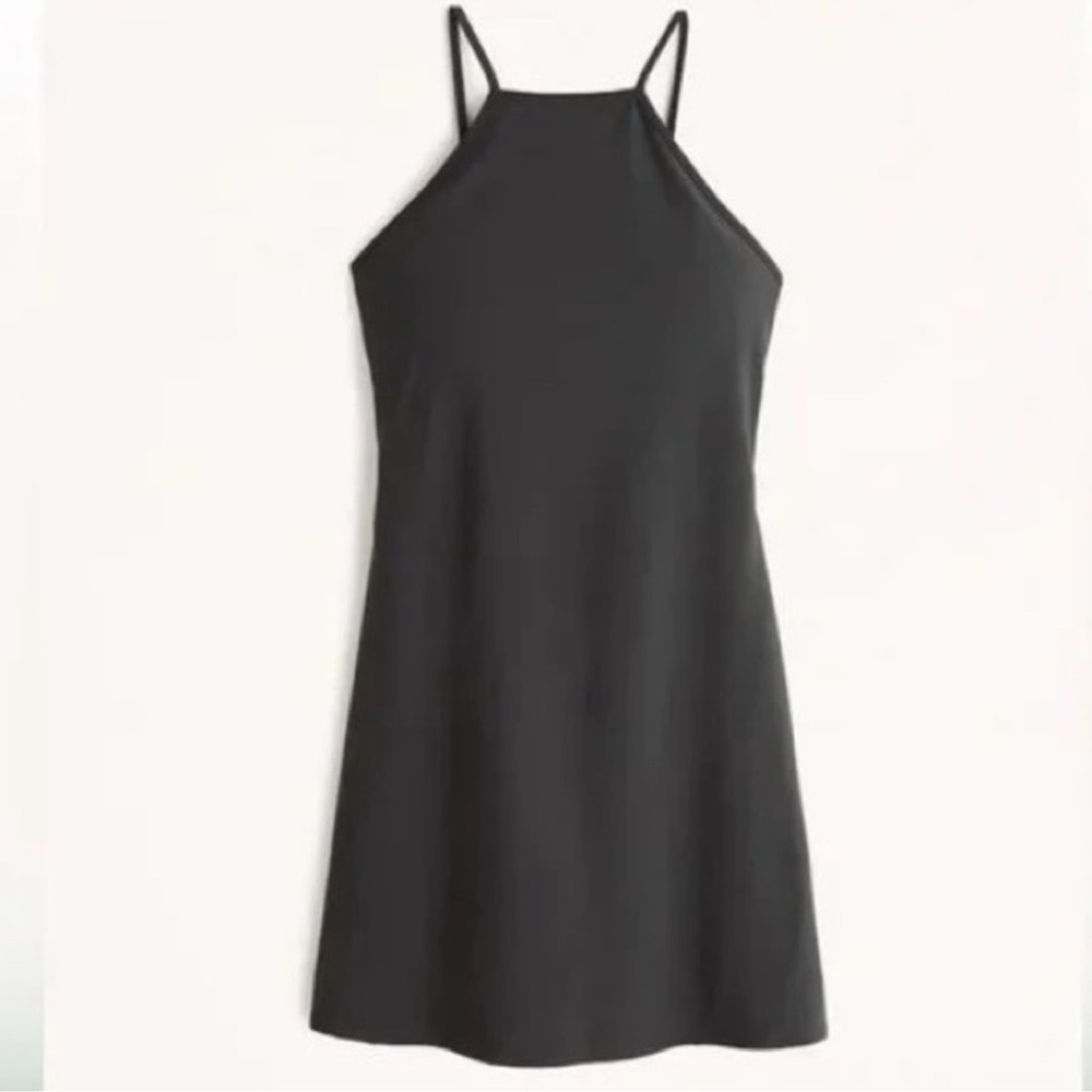 Abercrombie & Fitch High Neck Open Back Traveler Black Dress Size Small